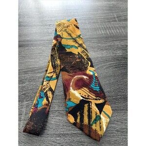 Landon's Vintage Men Silk Neck Tie Geometric Professional Handmade Omaha Lincoln